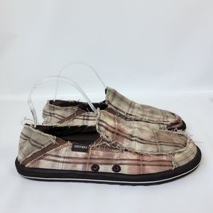 Skechers Plaid Slip On Cushioned Loafers Sz 10
